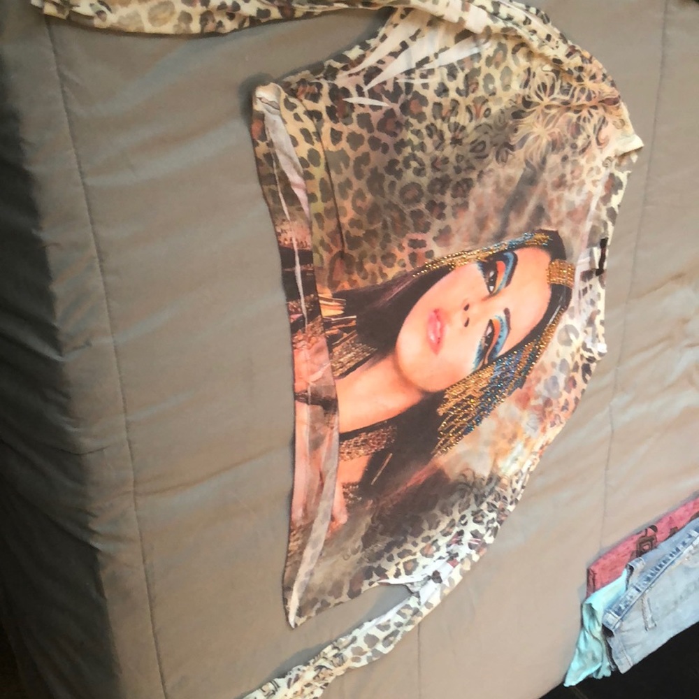 Cleopatra longsleeve crop top